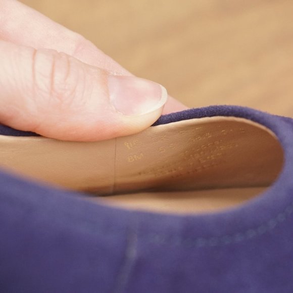 27 Edit Naturalizer Womens Rebecca Pumps Heels Blue Suede Close Toe Size 8 M - Picture 9 of 11